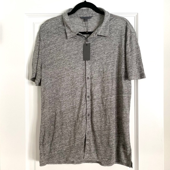 NWT John Varvatos Carriere 100% Linen Button Down - L - Picture 1 of 5